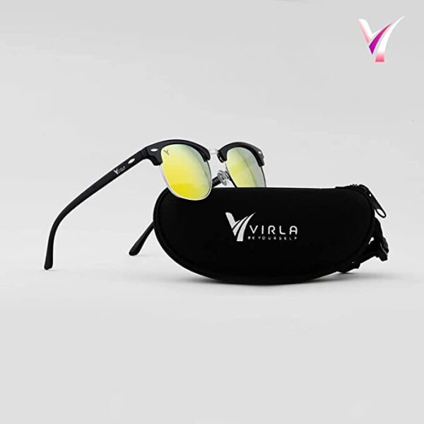 " Men & Women Classy Ochre Clubmaster Sunglasses '' Iconic & Stylish - Image 4