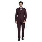 Grey Hook Hildo 6X Check Suits in Wine