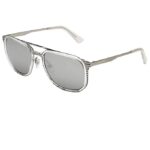 Mirrored Square Men's Sunglasses - ( DL0294 5520C |55| Silver Color Lens )