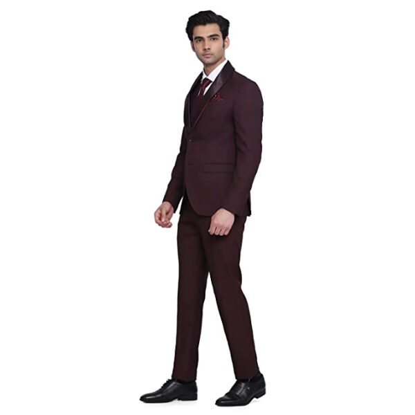 Grey Hook Hildo 6X Check Suits in Wine - Image 3