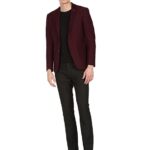 Arroy Head Men Maroon Solid Zero Calorie Fit Formal Blazer