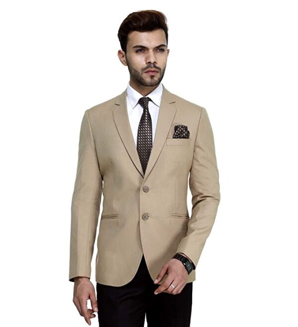 Hariom Van Men's Slim Fit Single Breasted Blazer