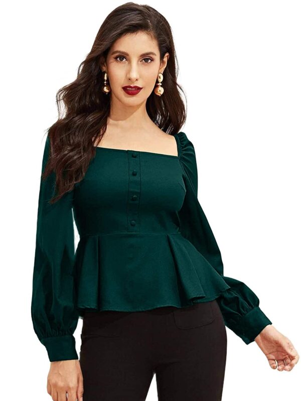Elyraa Women's Casual Long Sleeve Western Top for Women/Girls