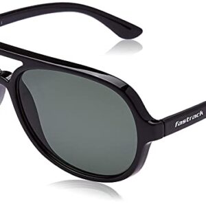 Men's Pilot Sunglasses Black Frame, Brown Lens (Medium)-Pack of 1