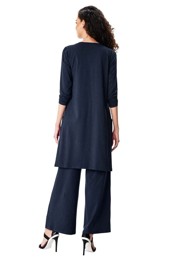 Zeps Clothing | Women's Cotton Knit Tunic And Pant Set - Image 2