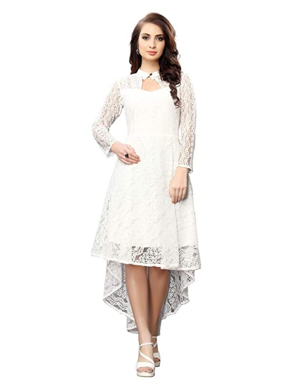Women's Dyed Fit & Flare Knee Length Russell Net Dress