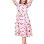 UNIBLISS Women's Cotton Skater Knee Length Dress