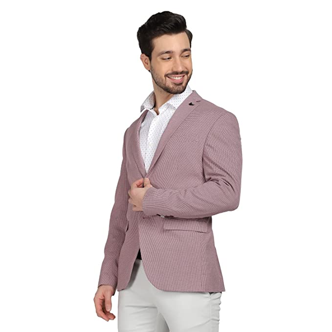 Grey Hook Structured Polyester Cotton Slim Fit Mens Casual Wear Jacket - Image 3