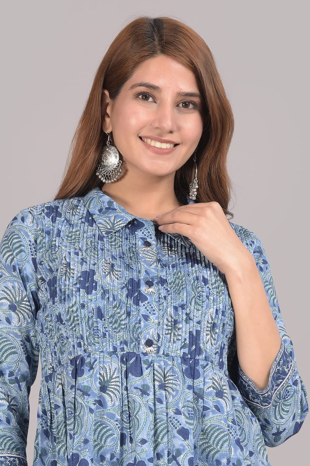 COTLAND Fashions Jaipuri Cotton Casual Stylish Printed Peplum Top for Women - Image 2