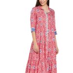 Rangriti Women's Rayon Asymmetrical Knee-Length Casual Dress