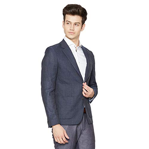 BRUUN & STENGADE Mens Navy Blue Blazers - Image 3