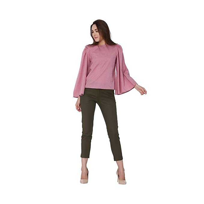 VERO MODA Womens Round Neck Slub Top - Image 3