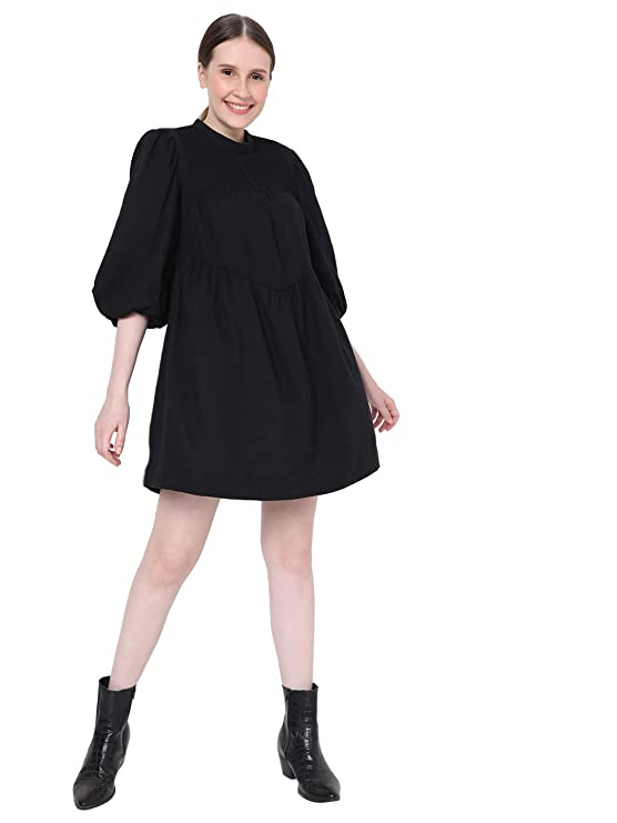 VERO MODA Women's Cotton Shift Above The Knee Dress - Image 2