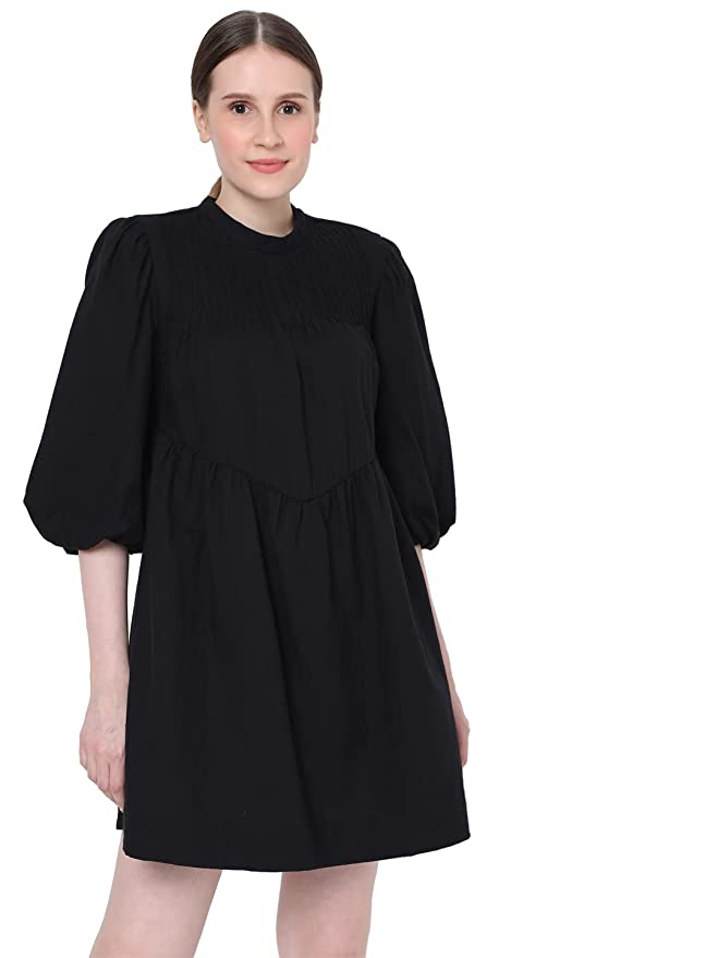 VERO MODA Women's Cotton Shift Above The Knee Dress