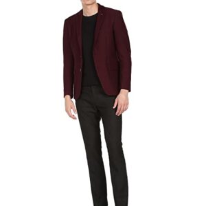 Arrow Men Maroon Solid Zero Calorie Fit Formal Blazer