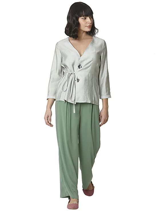 VERO MODA Womens Surplice Neck Textured Top