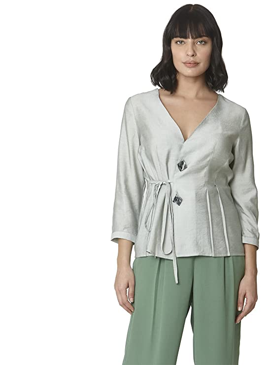 VERO MODA Womens Surplice Neck Textured Top - Image 2