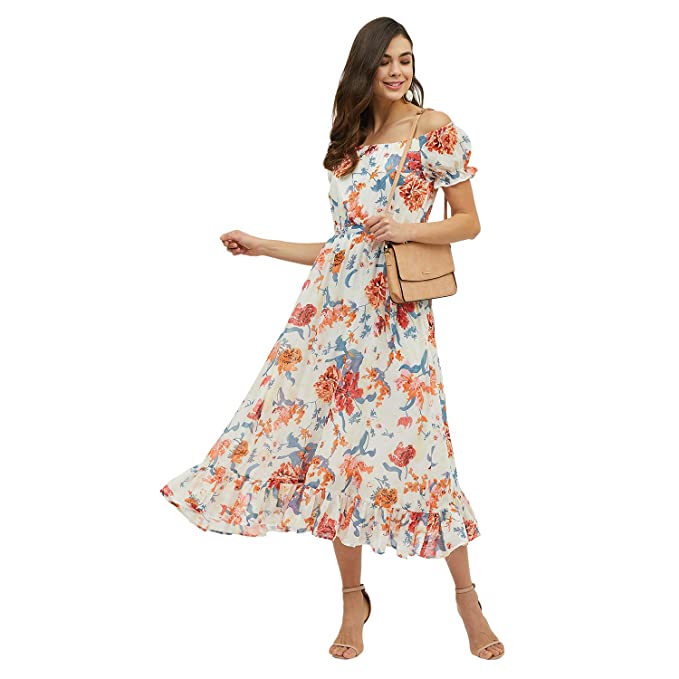 Harpa Women's Polyester A-Line Maxi Dress - Image 2